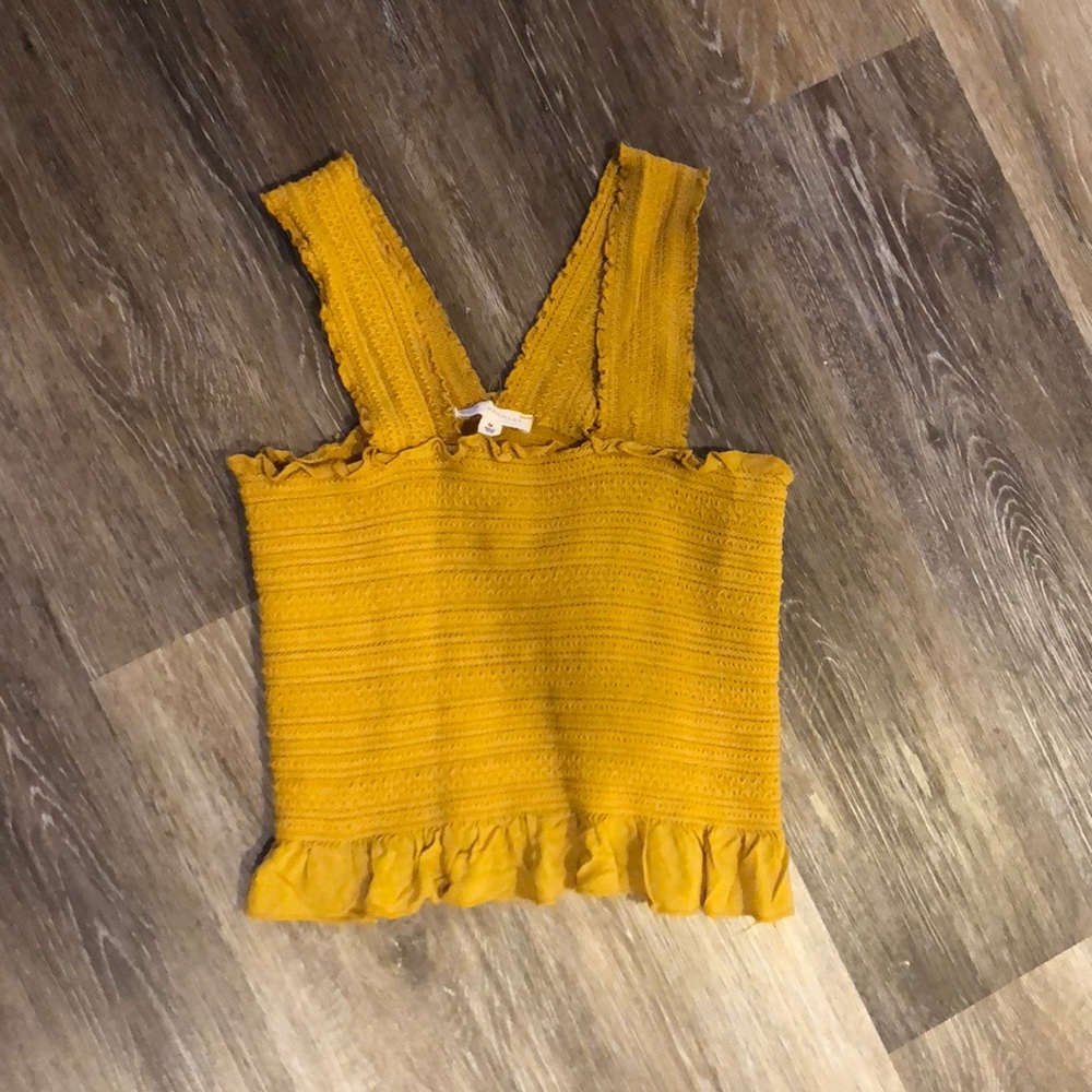 Mustard color crop top
